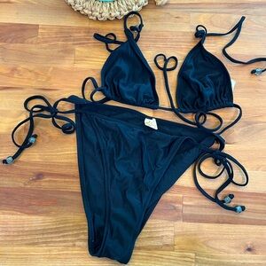 Vintage APC Bikini Swimsuit Black size 34 XS 0 2